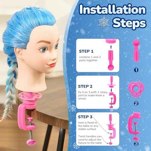 Neverland Beauty Mannequin Head with Hair, 20 Inch Cosmetology Manikin Barbie Head Styling Doll for Practice Braiding, Doll Head for Hair Styling Braiding Hairdressing for Girls