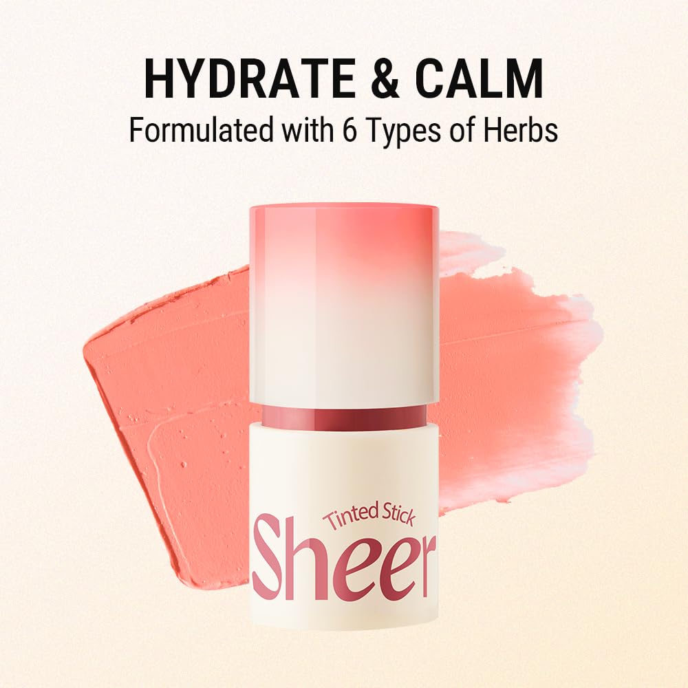 MAKEHEAL SHEER STICK BLUSH, 3 in 1 Multi stick, moisturizing, creamy, lightweight, versatile, easy to use on the go, blends effortlessly, 6g 0.2 Oz (01 BLOSSOM, 0.2 Oz)
