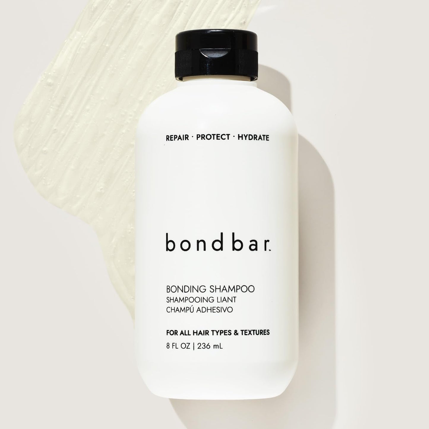 Bondbar Repairing Shampoo, Protects, Strengthens & Hydrates All Hair Types & Textures, Prevents Flyaways & Frizz, Adds Moisture & Shine, Vegan, CrueltyFree, 8 Fl. Oz.