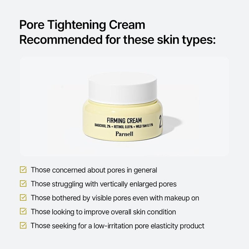 Bakuchiol Retinol Wild Yam Cream - Pore Care Moisturizer for Elasticity & Youthful Skin | K-Beauty (1.69 fl oz)