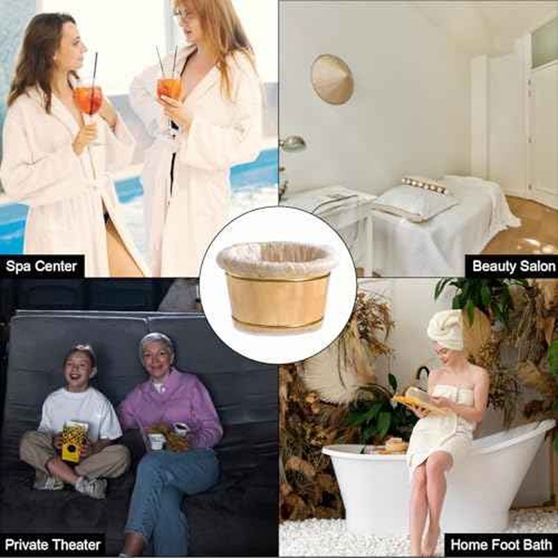 25 Pcs Transparent Pedicure Liners Disposable, Disposable Foot Tub Liner Portable Bath Bags with Retractable Belt, Portable Bath Bag, Can Be Used in Foot Bath Stores, SPA halls, Home Personal Care