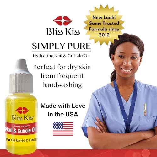 Bliss Kiss | Fragrance Free | Nail Oil Cuticle Dropper w/Vitamin E & Jojoba?Nail Strengthener Nail Growth Oil and Serum for Brittle Peeling Breaking Thin Nails | 0.5oz |