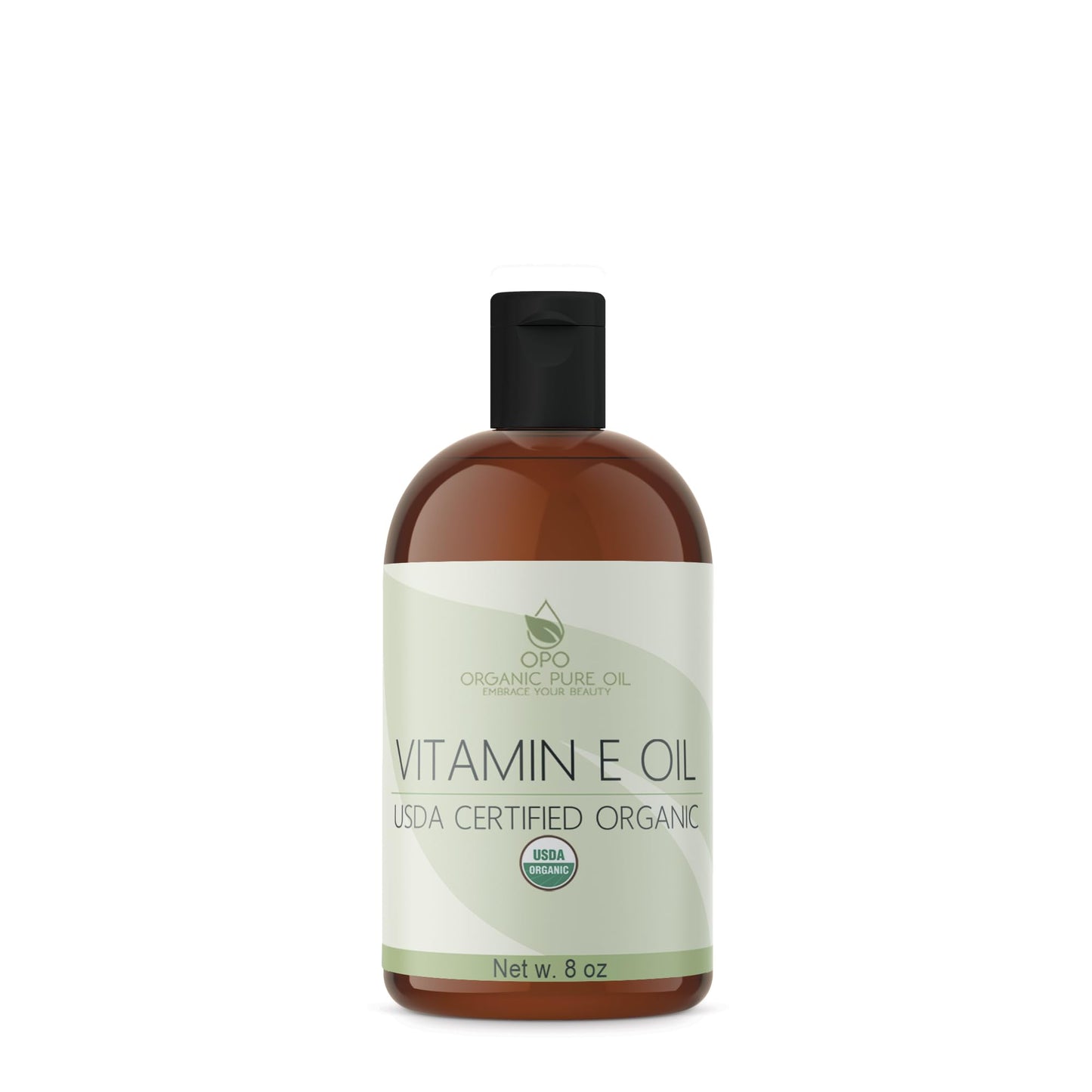 Vitamin E Oil - Organic, USDA Certified Organic, Natural Vegan Cruelty-Free, Extra Strength for Face Skin Hair Body Eyelashes Locs Nails-Antioxidant Moisturizer DIY Cream Lotion (8 oz)