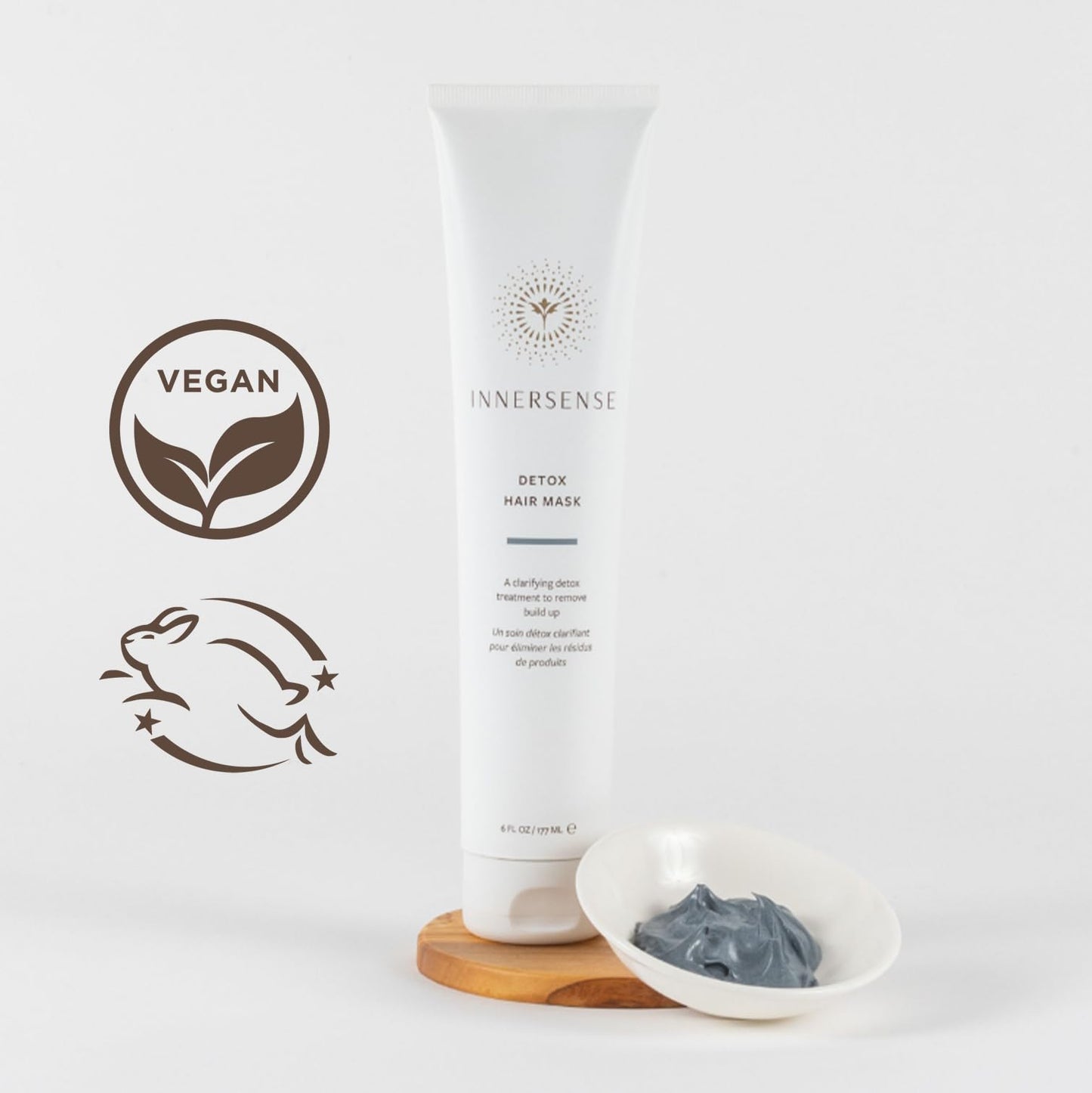 INNERSENSE Organic Beauty - Natural Detox Hair Mask | Cruelty-Free, Clean Haircare (6 fl oz |177 ml)
