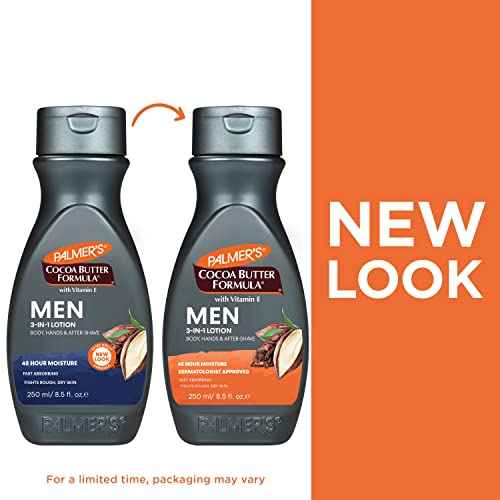Palmer's Cocoa Butter Formula Men's 3-in-1 Fast Absorbing Face & Body Lotion, 8.5 oz.