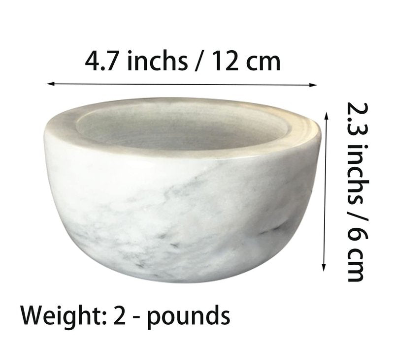 Yepmlrt Marble Shaving Bowl，Handcrafted White Marble Later，Shaving Soap & Cream Bowl for Men，Lather Mug with Interior Grooves Builds a Rich.