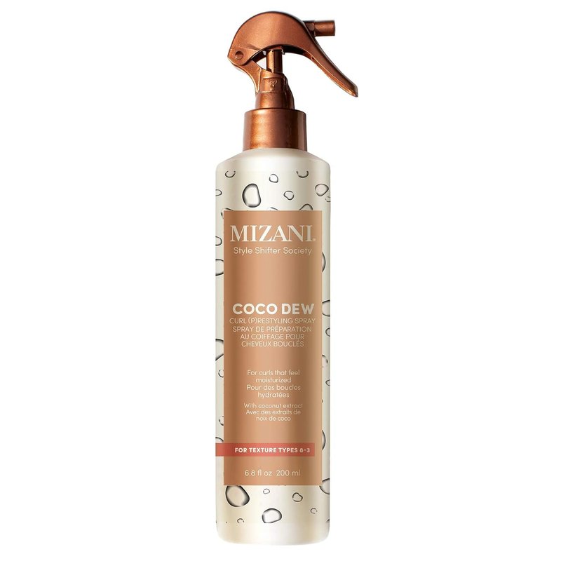 Mizani Style Shifter Society Coco Dew Curl (P) restyling Spray with Coconut Oil, Curl Refreshing Spray, Anti Frizz, Leave In Moisturizer, Silicone-Free