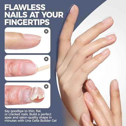UNA GELLA Builder Gel For Nails, 7 In 1 Clear Hard nail Strengthener Builder Gel For Apex Building/Nail Extension, Led Lamp Needed