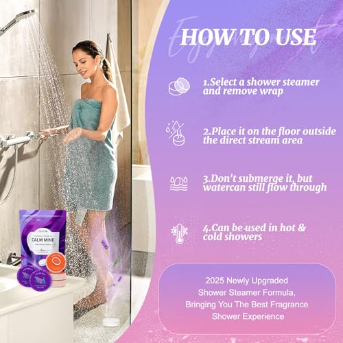 Shower Steamers Aromatherapy - 18 Pack Shower Bombs Natural Organic Essential Oils, Christmas Gifts for Women, Self Care Relaxation Gifts for Mom Wife Her Grandma Sister