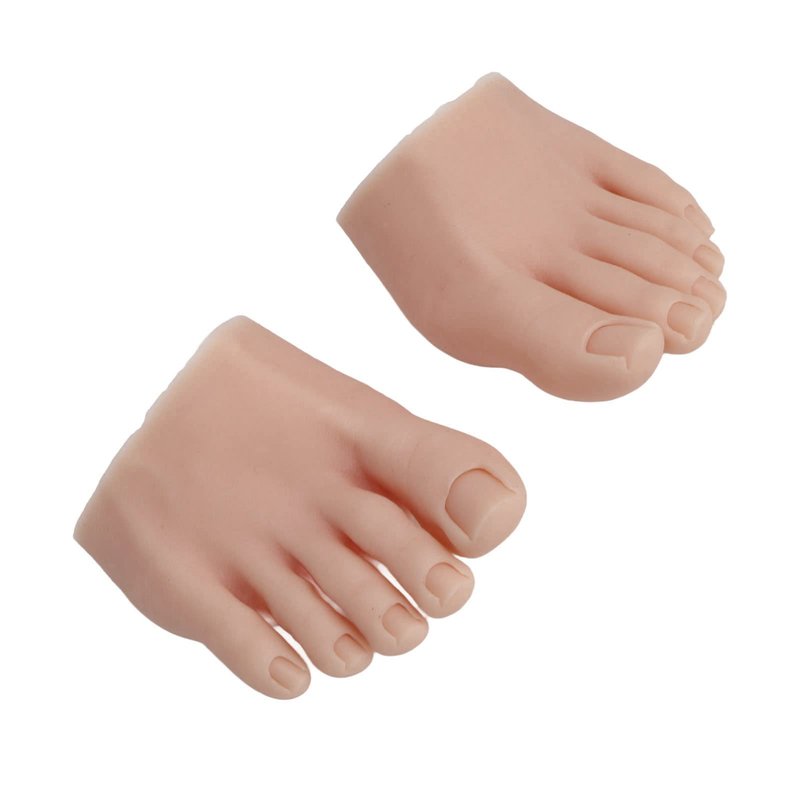 Estink Silicone Fake Foot Model Pair for Nail Art Training Pedicure Practice Salon Professionals Beauty School Institutions