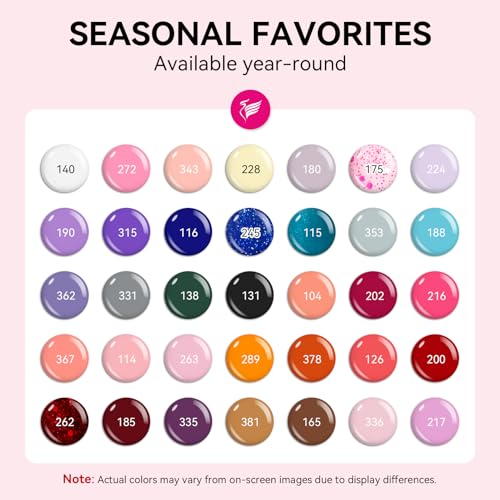 PHOENIXY 51 Pcs Gel Nail Polish Kit with U V Light, 35 Colours Gel Polish with 5 Pcs Base Top Coat Manicure Starter Nail Polish Set Gifts for Women ST9016