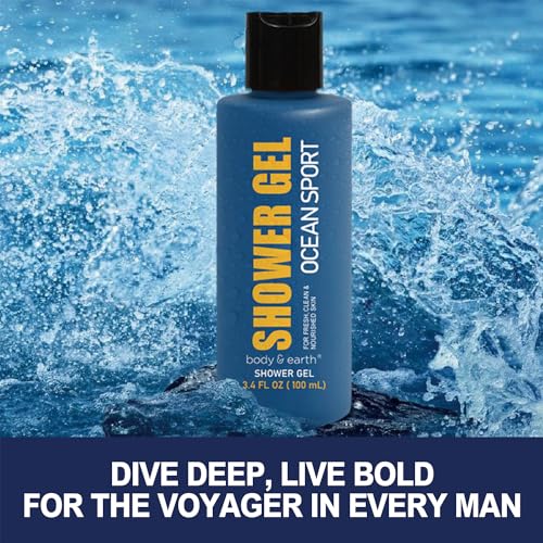 Body & Earth Mens Gift Sets 3pcs Mens Body Wash With Fresh Ocean Scent Travel Size Toiletries For Birthday Gifts For Men Christmas Gifts
