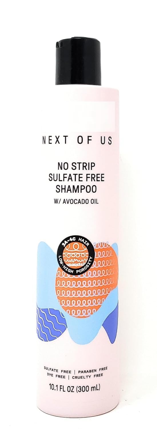 No Strip Sulfate Free Shampoo with Avocado Oil | For Kinky, Curly & Coily Hair | Sulfate, Paraben, and Dye Free Formula, Cruelty Free |10.1 fl oz/300ml (Pack of 2)
