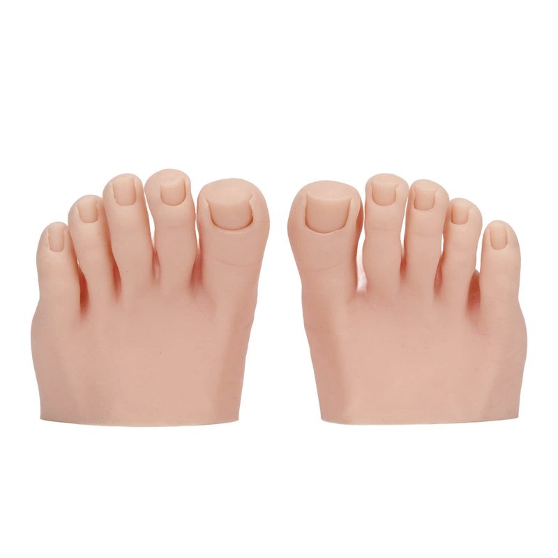 Estink Silicone Fake Foot Model Pair for Nail Art Training Pedicure Practice Salon Professionals Beauty School Institutions