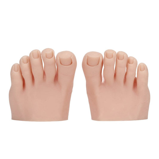 Estink Silicone Fake Foot Model Pair for Nail Art Training Pedicure Practice Salon Professionals Beauty School Institutions