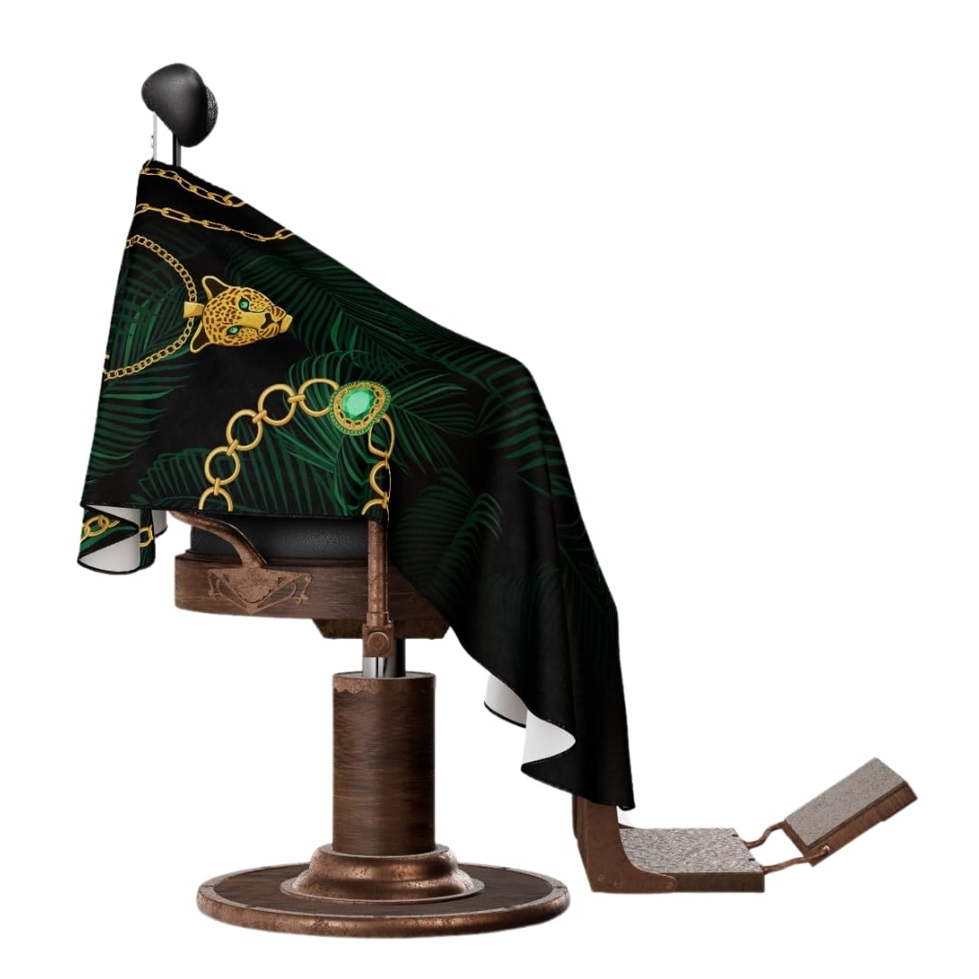 Professional Barber Cape - Hair Cutting Cape with Adjustable Neck Closure, Salon Quality Styling Cape for Hairdressers and Barbers - Forest