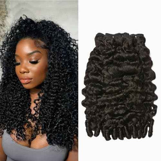 ASHINE Burmese Curly Bundles Human Hair Unprocessed Raw Burmese Curly Water Wave Human Hair 3 Bundles Natural Black 16 18 20 inch