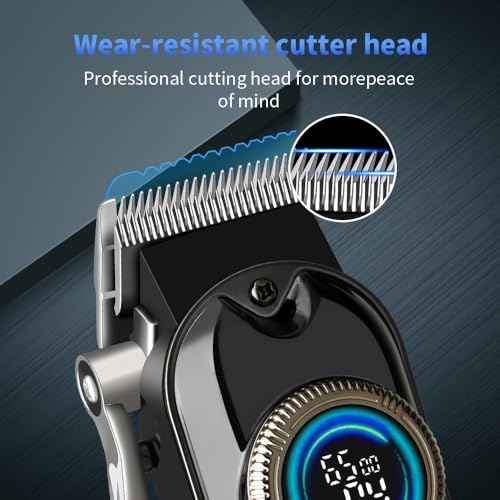 LQT¢ç Hair Clippers for Men Professional, Body Hair Trimmer & Cordless Grooming Set with LED Display Zero Gap Clippers,Fade Haircut Kit, Electric Hair Cut Machines- Ideal Gifts for Men (Gold)