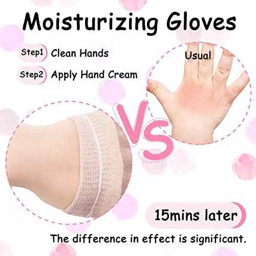 Evridwear Eczema Gloves Kids Cotton Moisturizing Gloves for Dry Hands, Eczema, SPA, Overnight Lotion, 2 Pairs with Touchscreen Fingers (Pink Thin)
