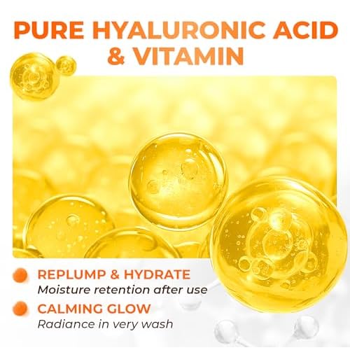 Turmeric Kojic Acid Cleansing Pads (60 pcs), Face Cleansing & Exfoliating for All Skin Types, Hydrating Turmeric Pads with Hyaluronic Acid, Vitamin C for a Radiant Look, Ideal Christmas Gift.