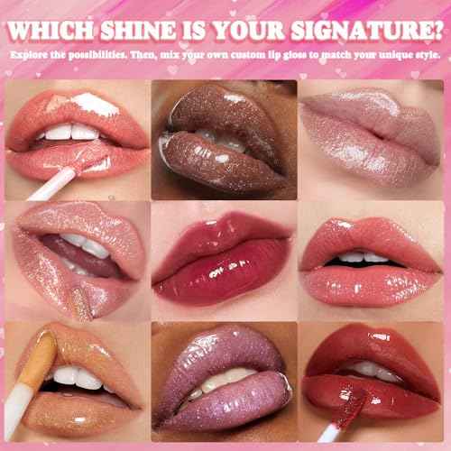 Thaluna Lip Gloss Making Kit, Fun Lip Gloss Kit to Make Your Own Lip Gloss for Girls, Women, Teens with Moisturizing Lipgloss Base, Jojoba Oil, Tubes, Pigments Lipgloss Set Christmas Gift for Women