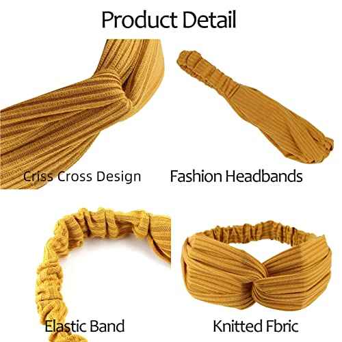 YARIEW 20 Pack Boho Headbands for Women Womens Headbands Head Bands Non Slip Hair Bands Headband Knotted Turban Fashion Wide Headbands for Wigs Twisted Head Wrap Hair Accessories for Women¡¦