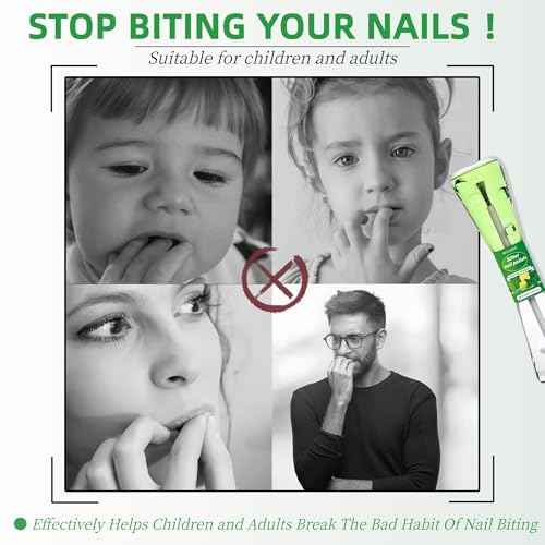 Nail Biting Treatment for Kids, Nail Biting Prevention, No Bite Nail Polish, Thumb Sucking Deterrent, Protect & Repair 2 in1 Double Effect, Help Kids & Adults Stop Nail Biting 0.34Fl Oz(10ML)
