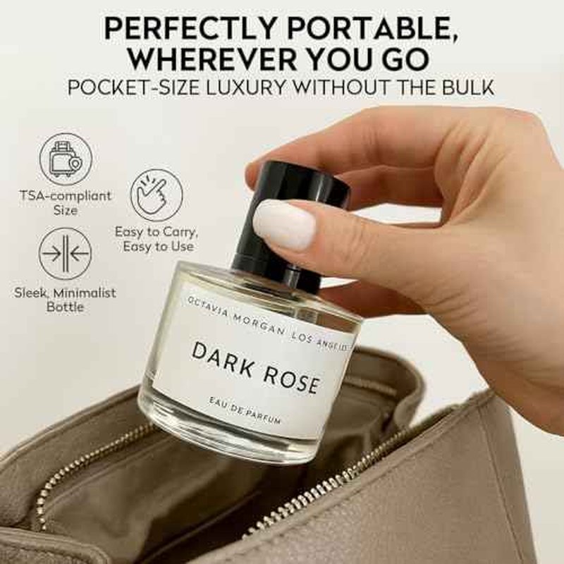 OCTAVIA MORGAN DARK ROSE Eau de Parfum ? Bold Floral Fruity Woody Fragrance for All | Long-Lasting Gender-Inclusive Scent with Pink Peppercorn, Black Rose & Plum | 50ML