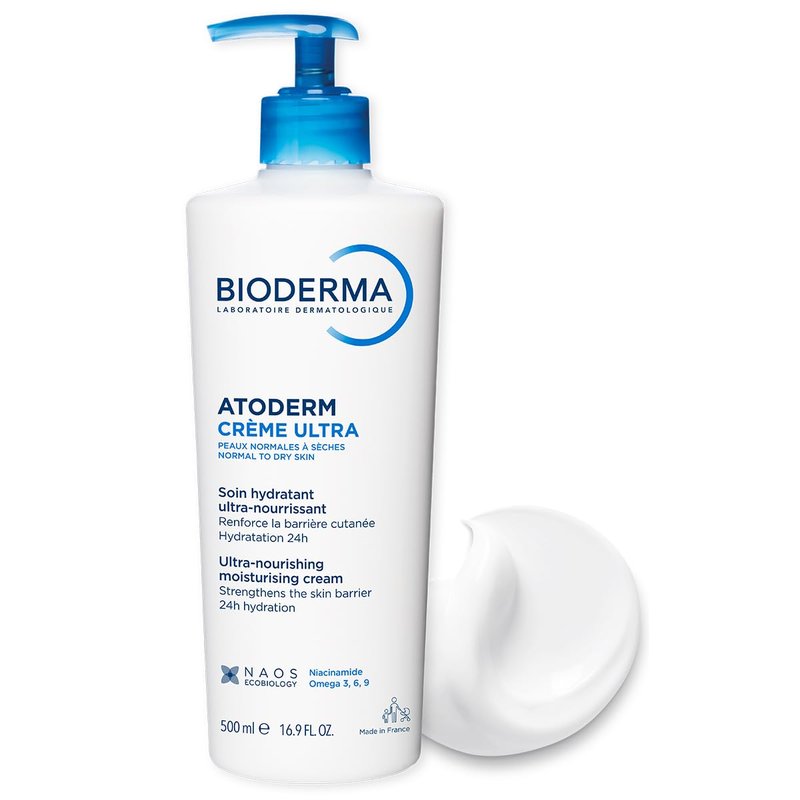 Bioderma Atoderm Cream - Ultra Hydrating Body Moisturizer for Normal to Dry Sensitive Skin | 500ml
