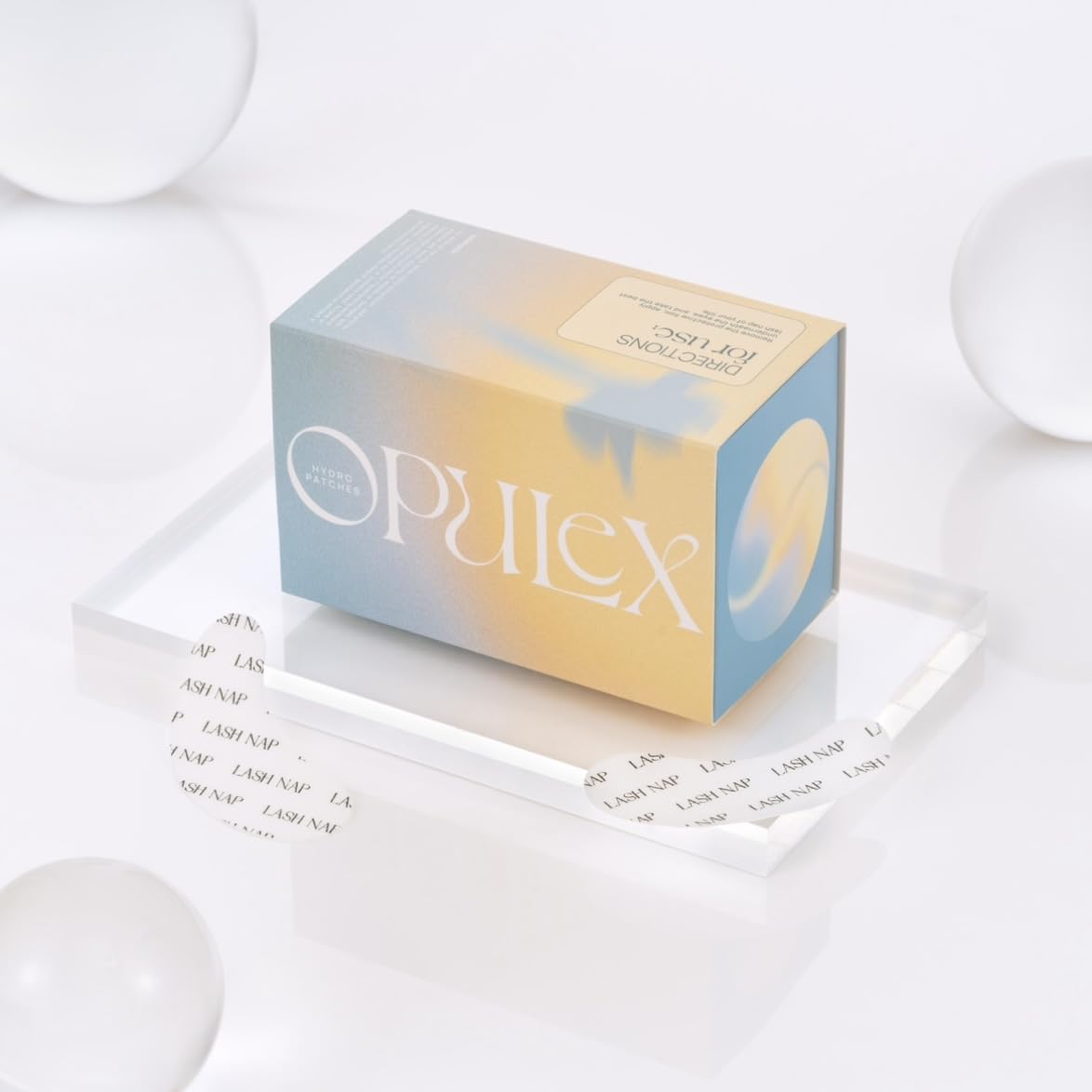 OPULEX 50 Pairs Under Eye Gel Pads for Lash Extensions, Lash Lifts, Aloe Vera Hydrogel Eye Patch (lash nap)