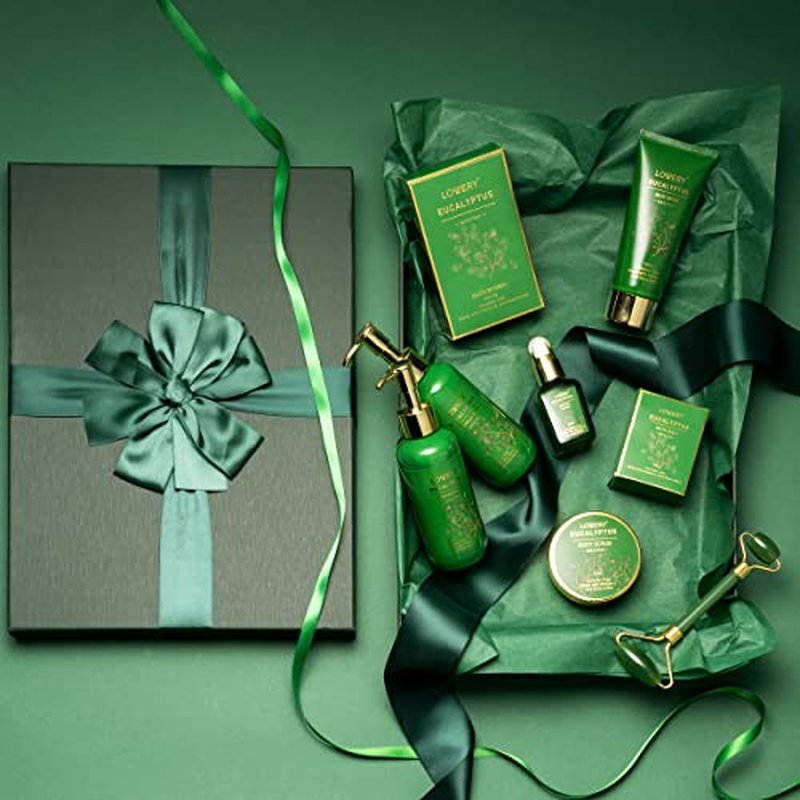 Christmas Gifts for Women & Men Who Have Everything, Eucalyptus Spa Gift Baskets for Mom, 16pc Bath Gift Set for Birthday Gifts for Women, Body Self Care Set for Pampering & Relaxation Basket