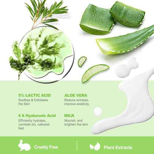 JVR Foot Peel Mask - 3 Pairs - Exfoliating Peeling Callus Remover, Repairs Cracked Heels & Dry Skin, for Smoother and Softer Feet (Aloe Vera)