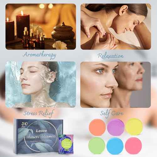 Shower Steamers Aromatherapy, 30PCS Natural Organic Shower Bombs with Essential Oils for Home Spa, Birthday Christmas Gift Basket for Women/Men