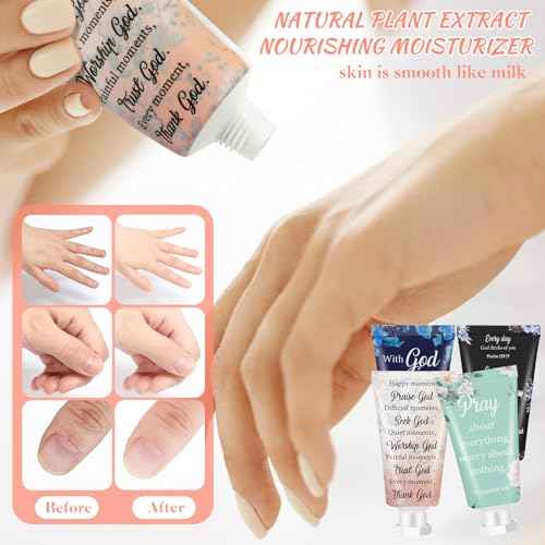 72 Pcs Christian Hand Cream Bulk for Women Breast Cancer Awareness Gifts Christian Gifts in Bulk Bible Mini Travel Size Lotion for Skin Dry Bible Verse Hand Lotion for Mom Grandma Christmas Holiday