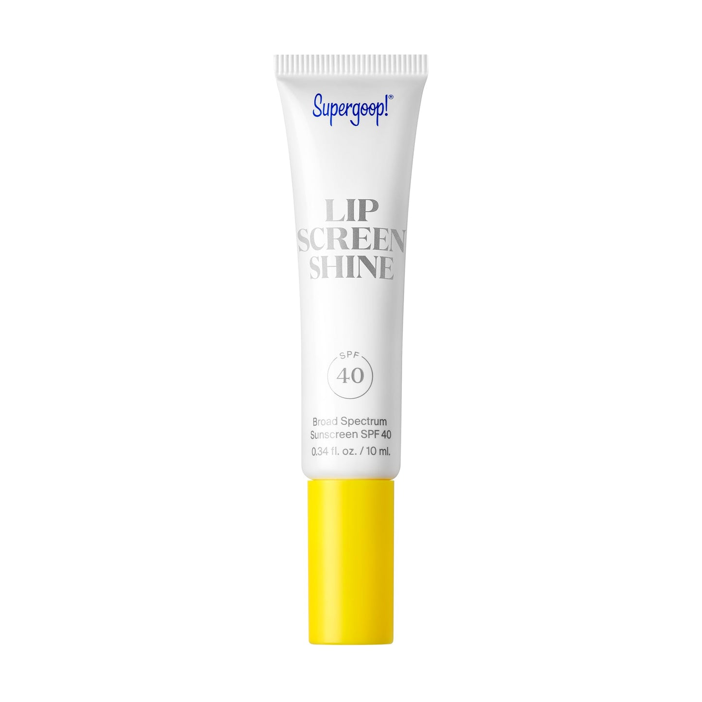 Supergoop! Lipscreen Shine SPF 40, 0.34 fl oz - Clear Lip Gloss - Broad Spectrum SPF Lip Balm with Grape Seed Extract, Sunflower Seed Oil & Kelp Extract - Non-Sticky Formula