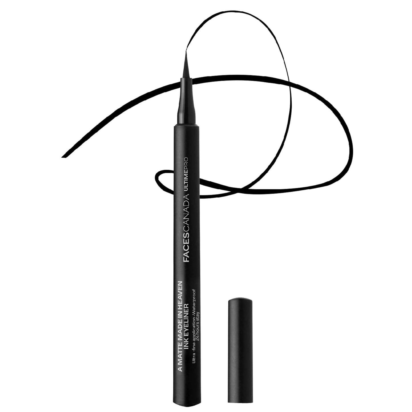 FACESCANADA Ultime Pro Matte Ink Eyeliner | 24H Long Stay Waterproof Liquid Eyeliner with Ultra Fine Tip | Smudge Proof, Quick Dry & Bold Precise Eye Looks | 0.04 Fl Oz (1.2ml)