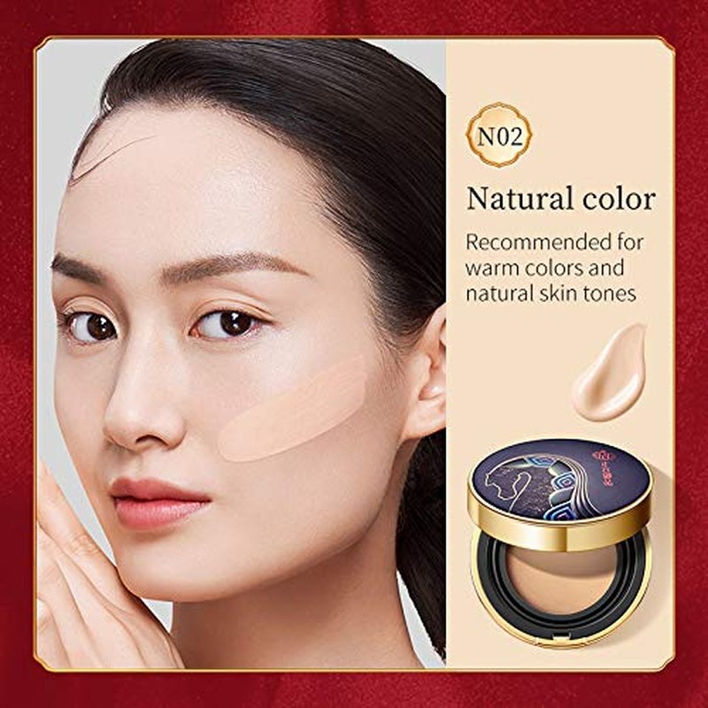 Zeesea Palace Identity Air Cushion BB Cream - Moisturizing Foundation & Concealer | Waterproof, Long-Lasting, Natural Cover (C01 Pottery White)