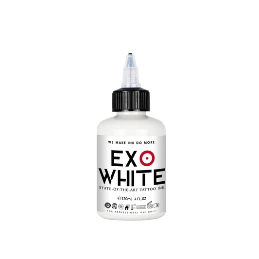 Xtreme EXO White Tattoo Ink - Brilliant Highlights and Dimension, Luminous for Stunning Contrast - Sterile, Vegan, High Pigment Load for Intense Coverage (4 oz)