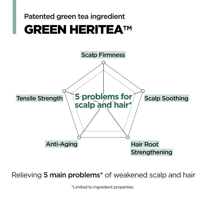 AMOS PROFESSIONAL The Green Tea Moisturizing Pack, Hair & Scalp Treatment for Thinning Hair, Korean Hair Mask, Strengthening Hair, All Hair Types, 8.4 fl. oz.