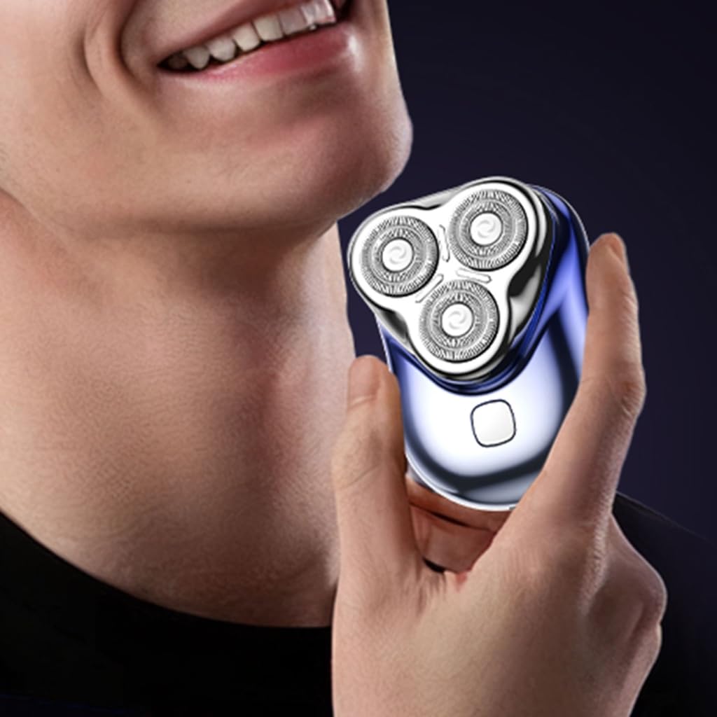 Multifuntional Small Electric Shaver with Floating Head Designs Rechargeable Beard Trimmer for Various Skin Types