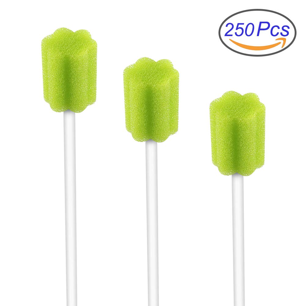 250PCS Disposable Oral Swabs,Sterile Dental Sponge for Mouth & Gum Cleaning