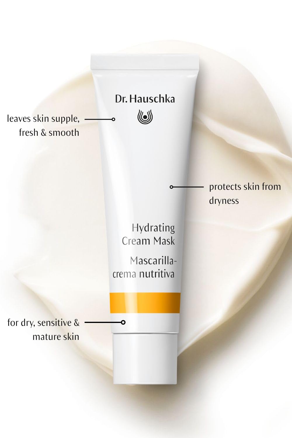 Dr. Hauschka Hydrating Cream Mask - Deep Moisture for Dry Skin | 1 Fl Oz