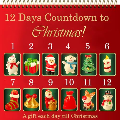 Christmas Bath Bombs for Kids with Surprise Toys Inside - Kids Advent Calendar Bathbombs - 12 Organic Bath Bombs Gift Set, Moisturizing Bubble Bath Fizzies, Stocking Stuffers Christmas Gifts for Kids