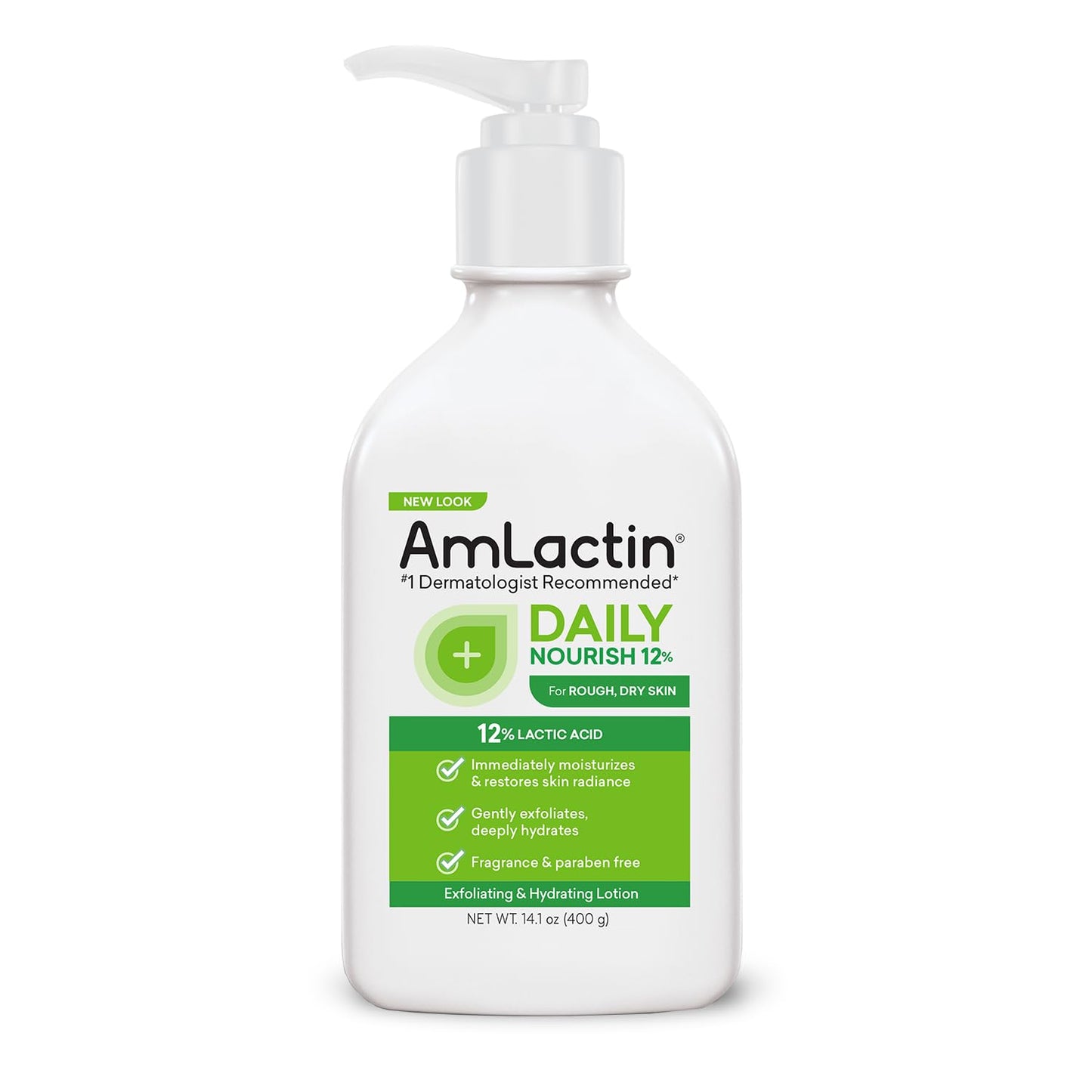 Gold Bond Rough & Bumpy 8 oz Cream & AmLactin Daily Nourish 14.1 oz Lotion with 12% Lactic Acid for Dry Skin