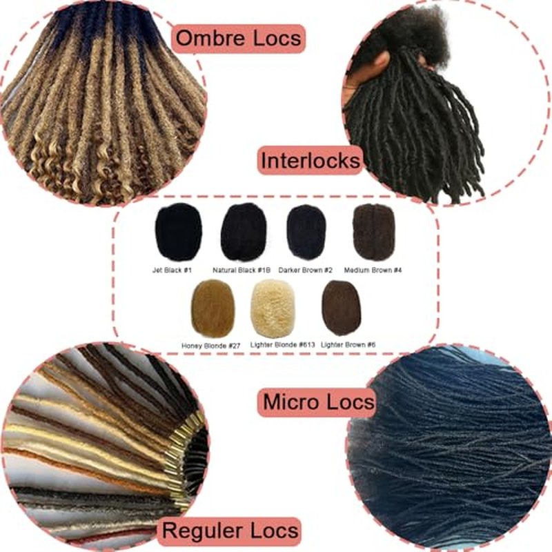 Tight Afro Kinky Human Hair for Dreadlocks,Ideal for Making Locs,Repair Extensions,Twist or Braids 2 Bundles/Package Natural Black #1B 12inch