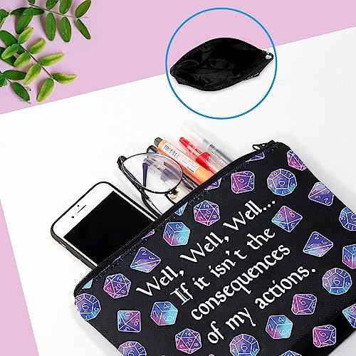 DandD Gift Role Playing Games Gift Dice Pouch DandD Accessory Pouch Bag Games Makeup Bag for RPG Gamer