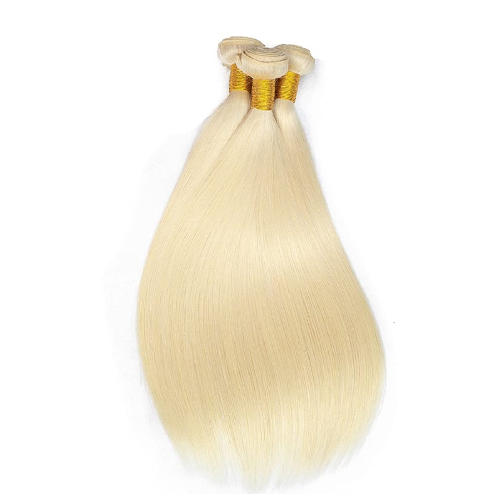 613 Human Hair Bundles Blonde Straight Bundle 8A Brazilian Virgin Hair 3 Bundles 26 26 26 Inch 613 Straight Bundle Human Hair Extensions