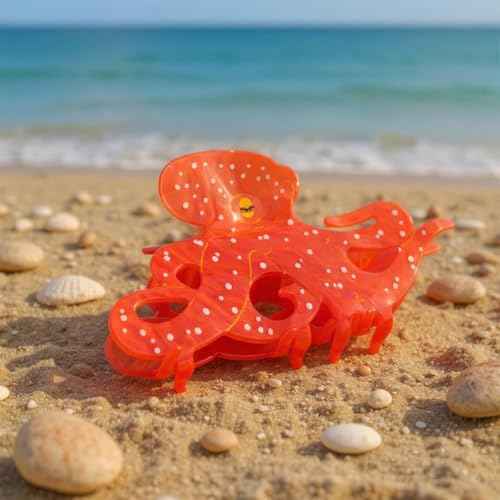 unique hair clips£ºocean animal octopus claw clips for women£¬novelty hair claw£¬acetate funky hair clips£¬fun claw clips for thick hair