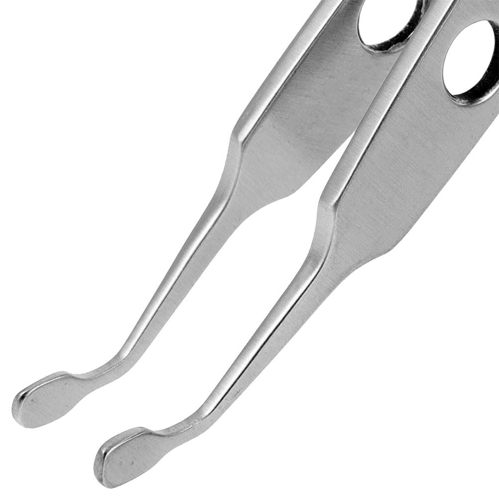 2Pcs Stainless Steel Eyelid Tweezers Eye Care Tool for Meibomian Gland Expressor and Eyelid Blockage Removal Portable Eye Treatment Tweezers