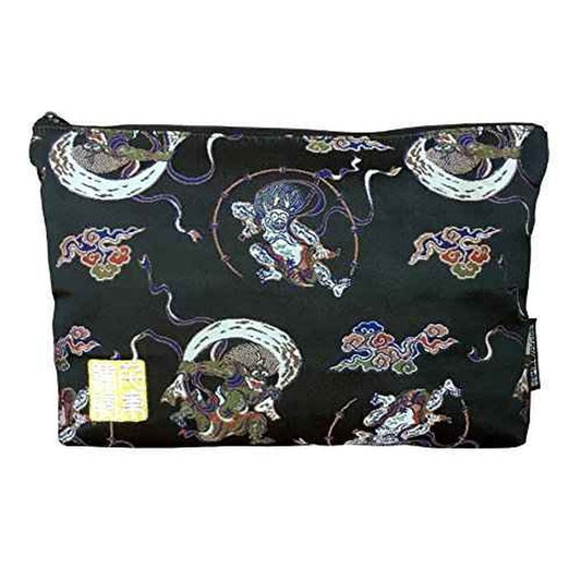 Brocade zipper pouch, lined with Nishijin brocade, size M.